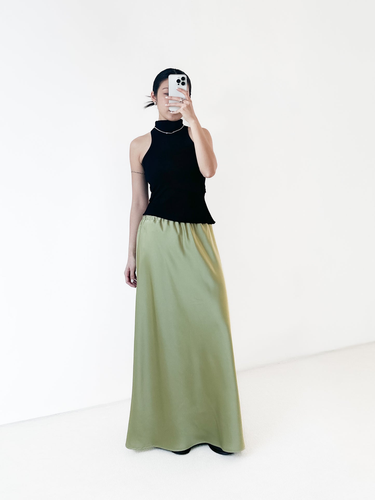 後腰綁帶高領Bratop