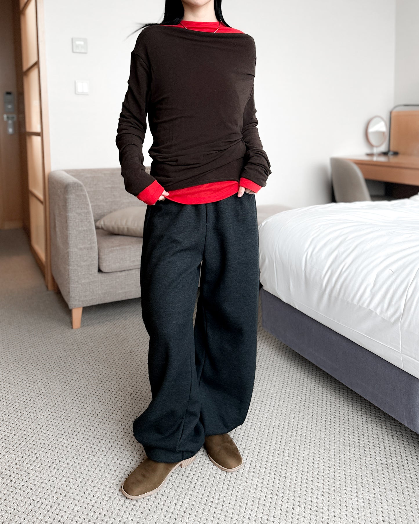 高筒方圓頭長靴 - 米色 (36-41號)