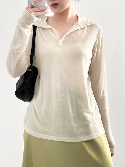 高領幼直間親膚上衣