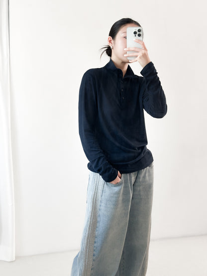高領幼直間親膚上衣