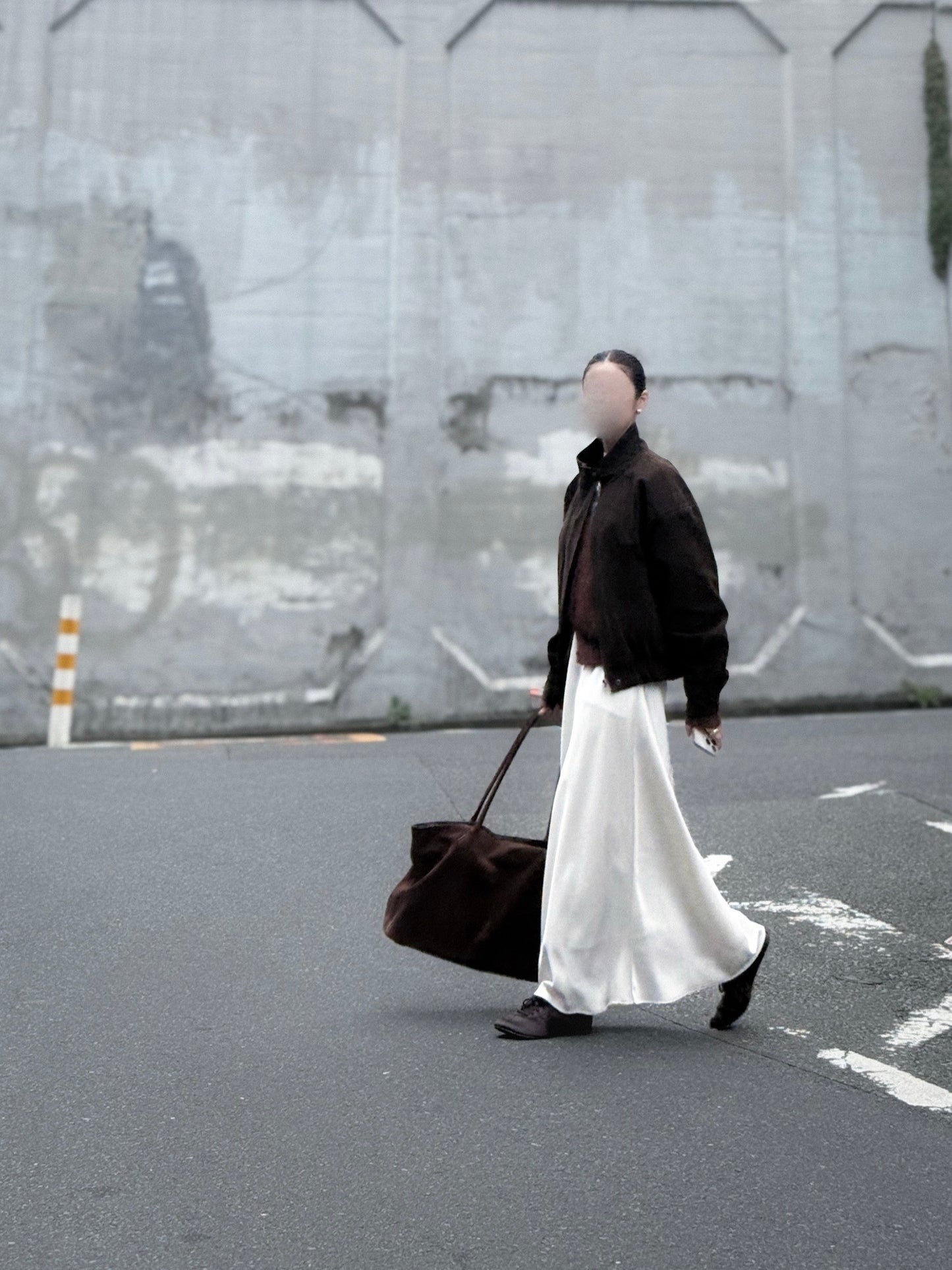 立體感企領麂皮外套 朱古力色