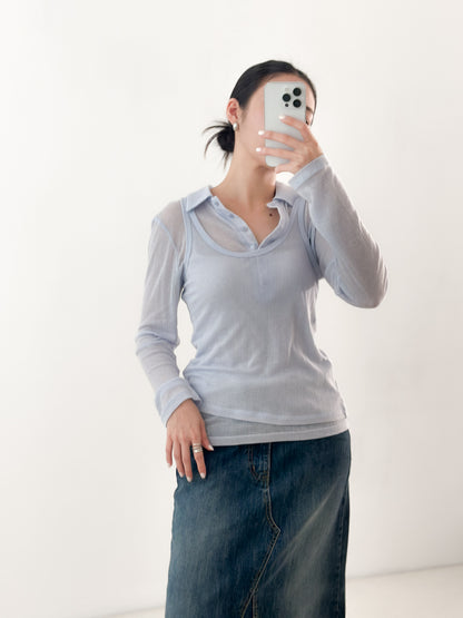 翻領粗間親膚套裝