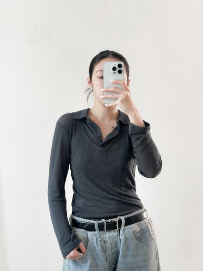 翻領粗間親膚套裝