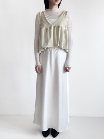 絨面V領背心 黑色