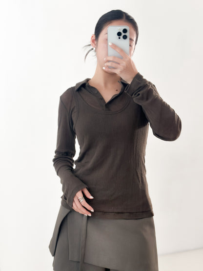 腰帶挺料西裝裙褲