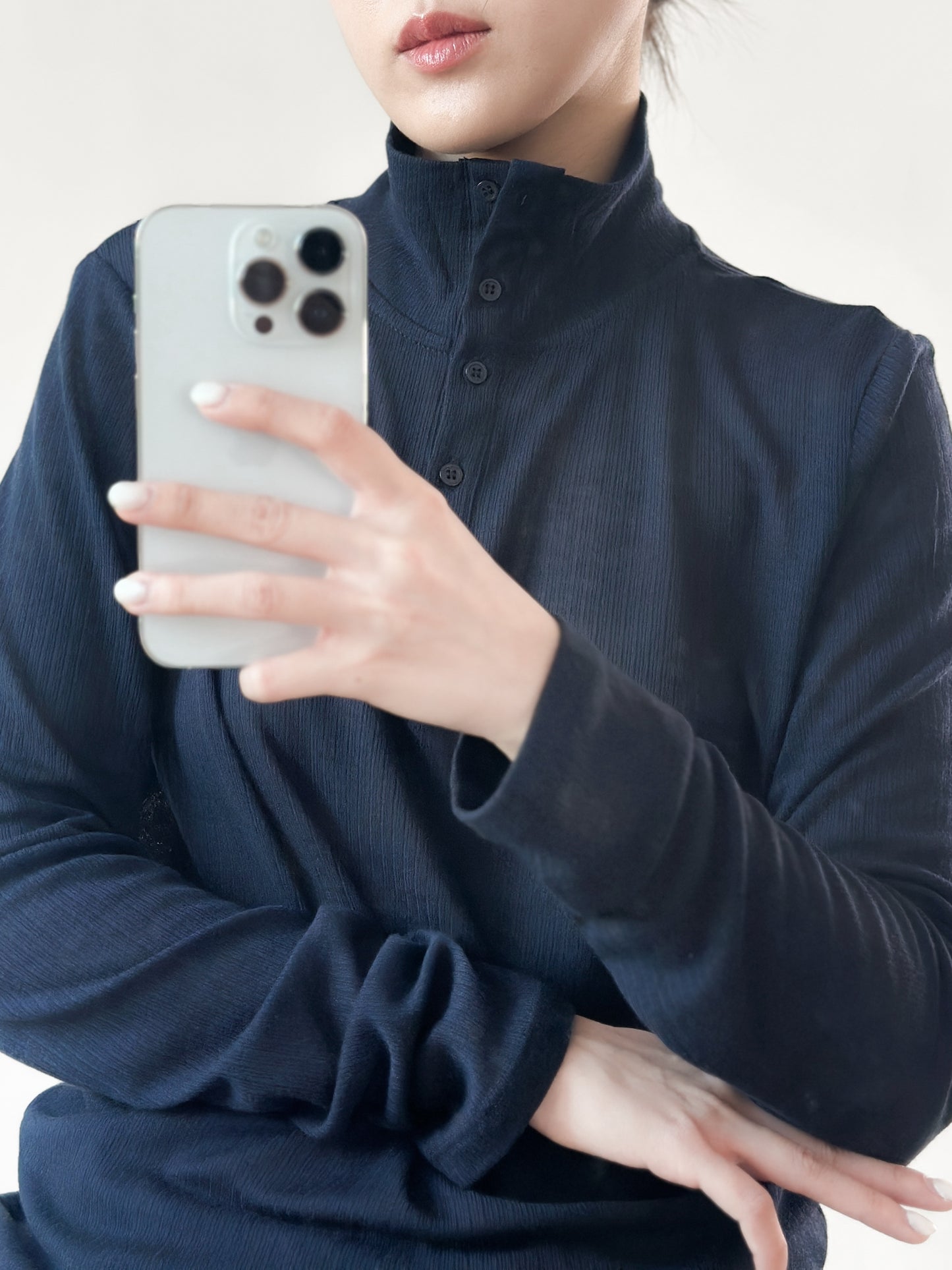 高領幼直間親膚上衣