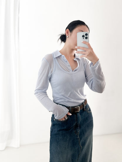 翻領粗間親膚套裝