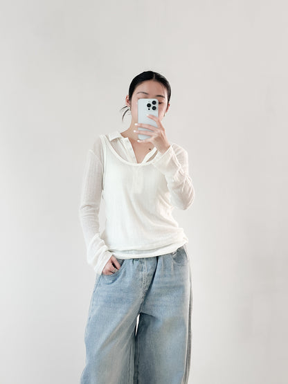 翻領粗間親膚套裝