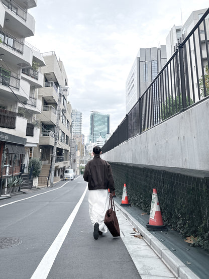 立體感企領麂皮外套 朱古力色