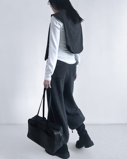 V領修腰彈性上衣 白色