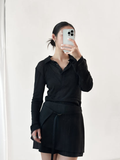 翻領粗間親膚套裝