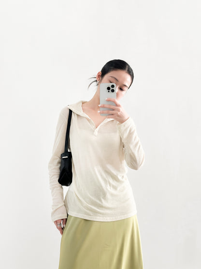 高領幼直間親膚上衣