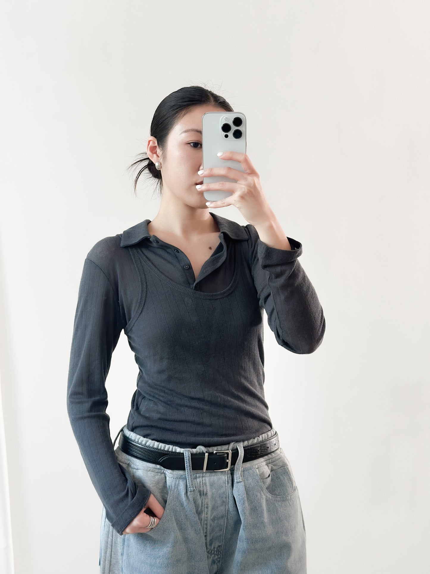 翻領粗間親膚套裝