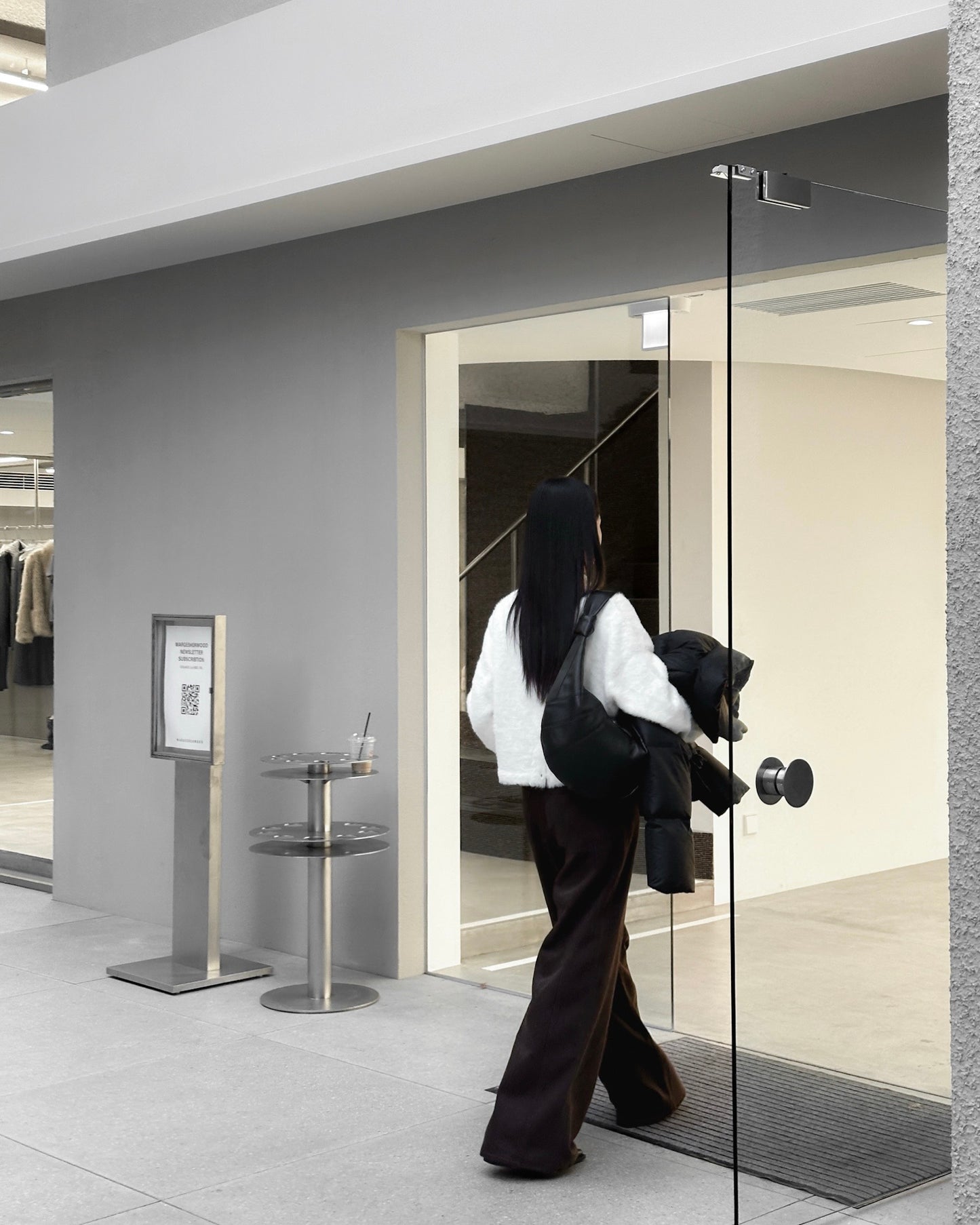 啡色柔軟闊腳褲 - 深啡色 (S/M/L)