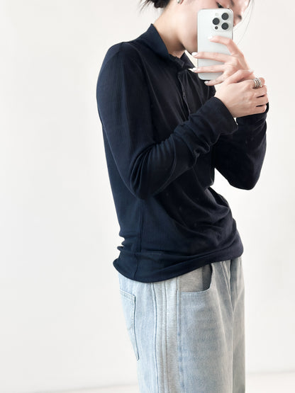 高領幼直間親膚上衣