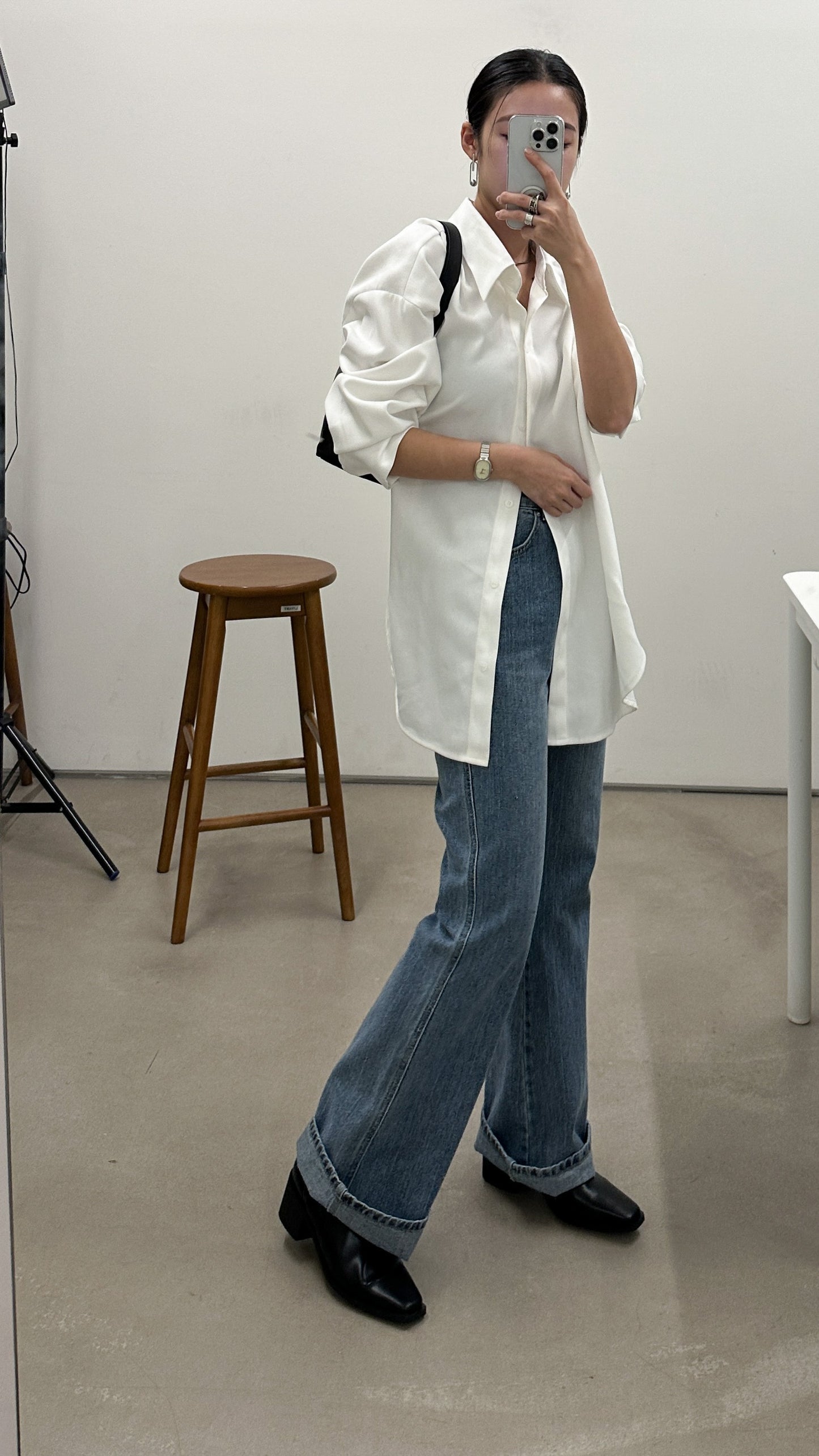 單面絨面恤衫(可側扣, 連帶)