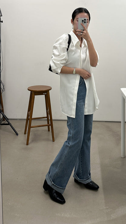 單面絨面恤衫(可側扣, 連帶)