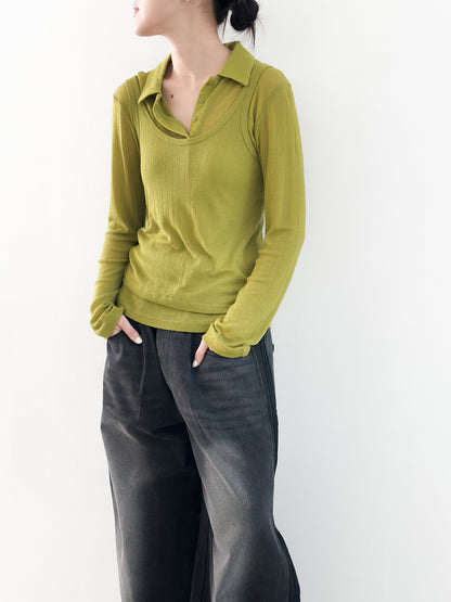 翻領粗間親膚套裝