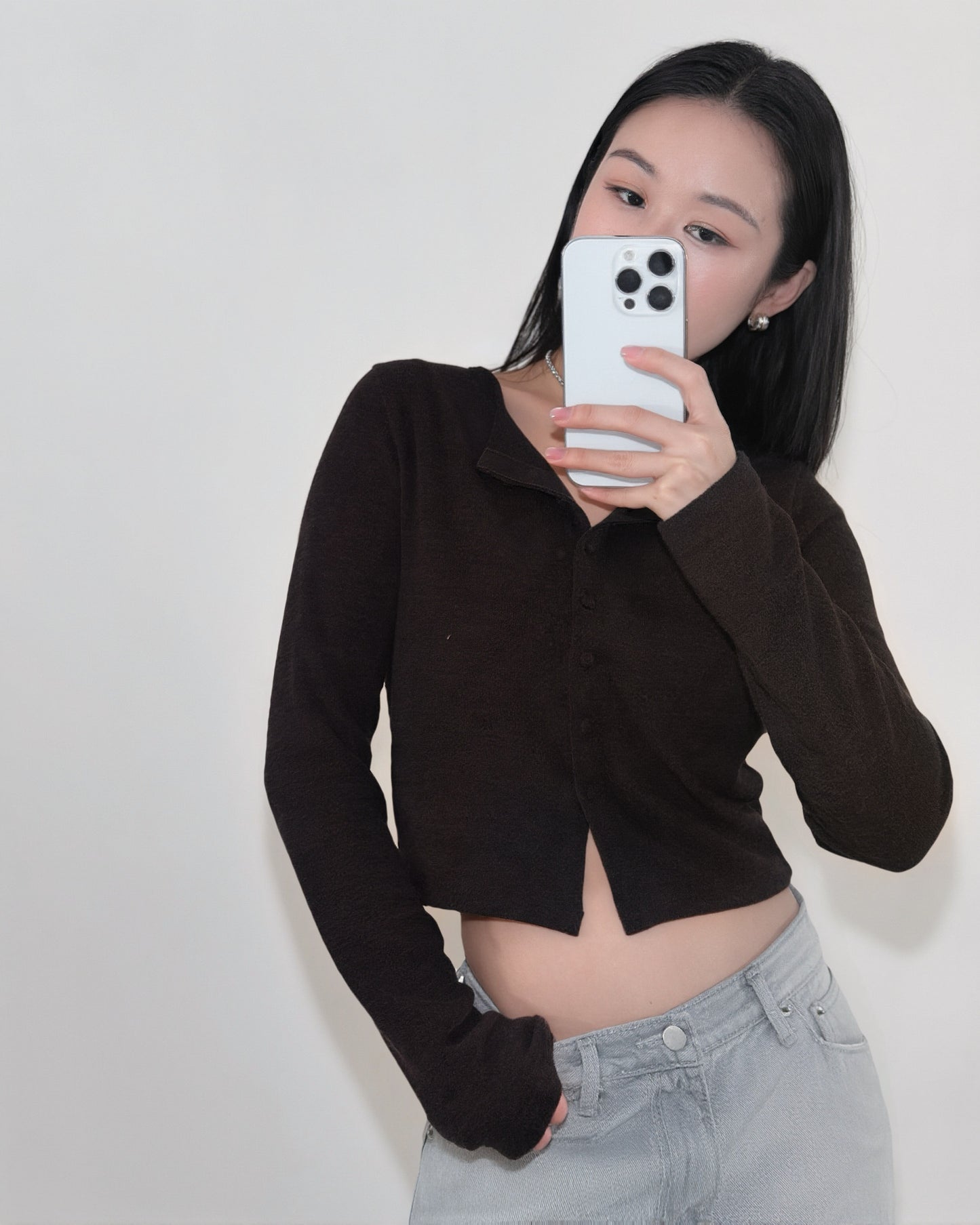 前後兩穿綁帶背心 - 啡色