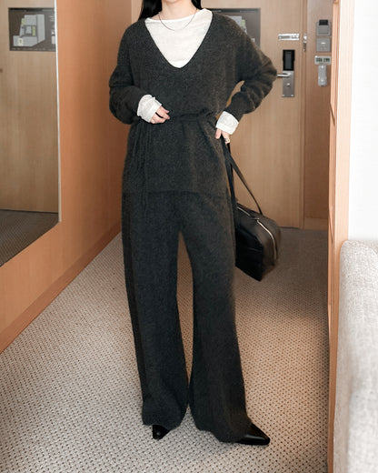 V領親膚冷衫套裝(全套)