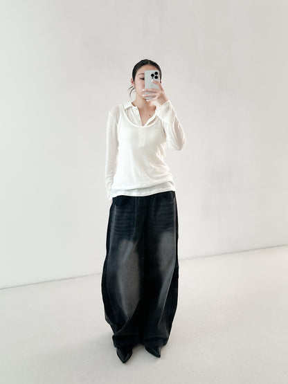 翻領粗間親膚套裝