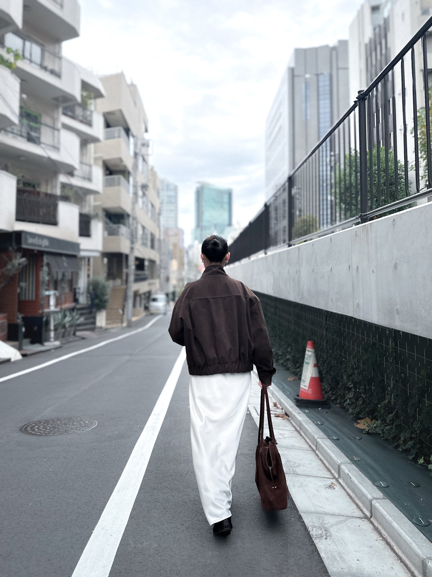 立體感企領麂皮外套 朱古力色