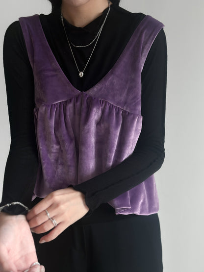 捲邊車線修腰上衣 黑色