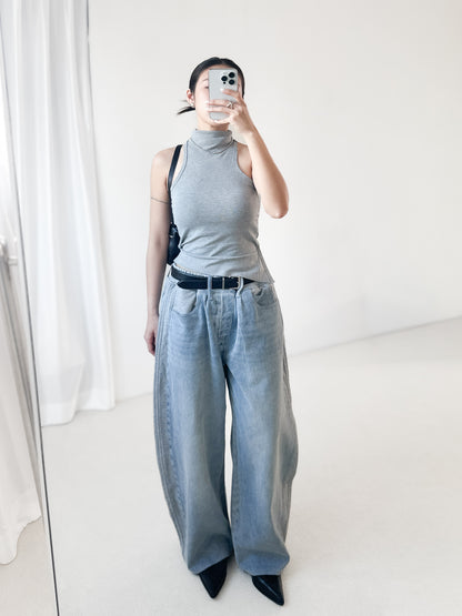 後腰綁帶高領Bratop