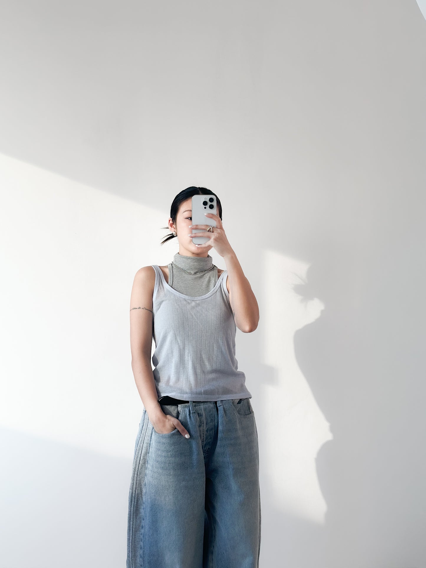 後腰綁帶高領Bratop