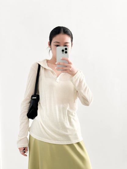 高領幼直間親膚上衣