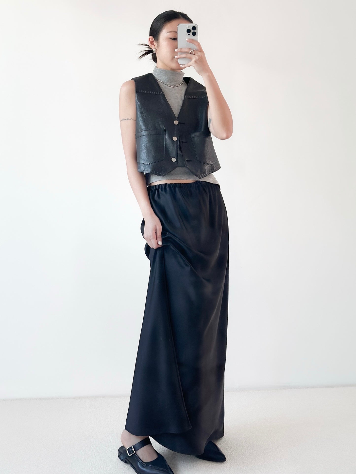 後腰綁帶高領Bratop