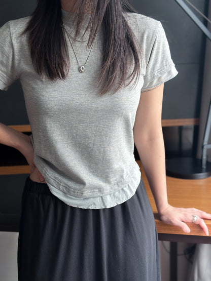 0625D05 透紗拼布素T