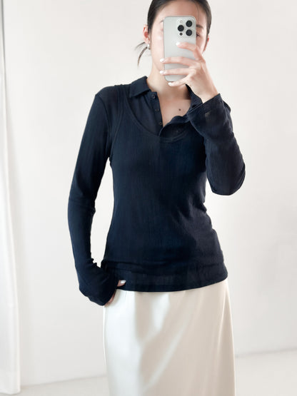 翻領粗間親膚套裝