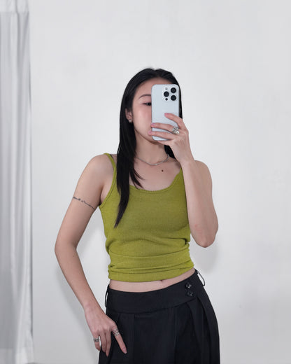 圓領短身小外套 - 橄欖綠
