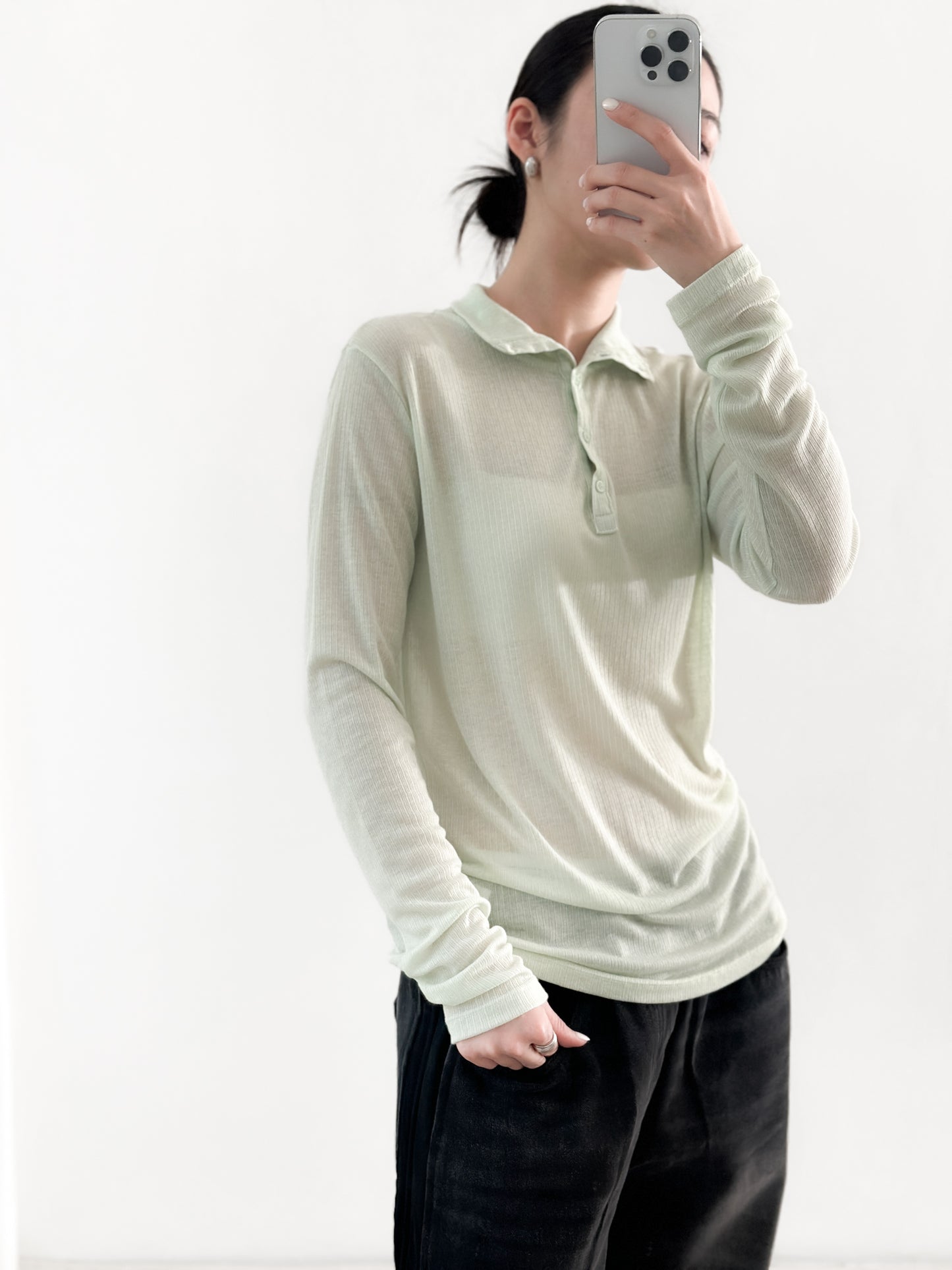 高領幼直間親膚上衣