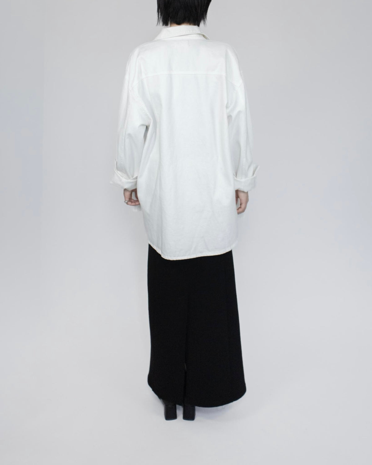 Unisex oversized 牛仔恤衫 - 白色
