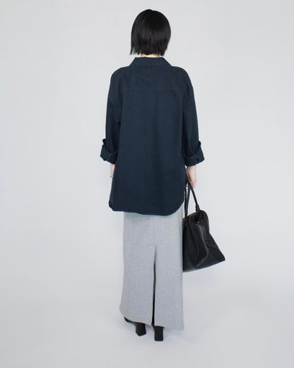 Unisex oversized 牛仔恤衫 - 深藍色
