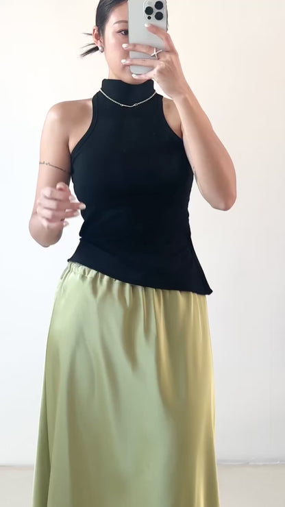 後腰綁帶高領Bratop